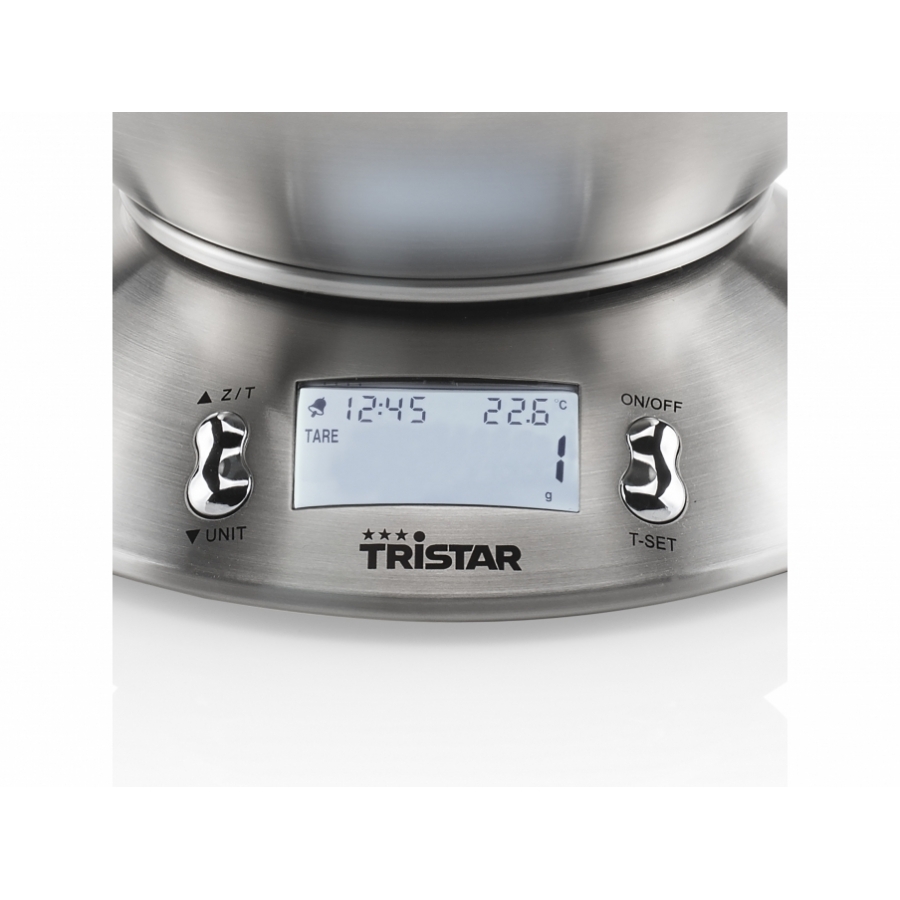 TRISTAR BILANCIA DA CUCINA CON CIOTOLA ACCIAIO MAX5KG DISPLAY KW-2436